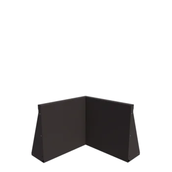 Muro de contención de acero - Esquina interior - 50 x 50 x 50 cm - Otro color RAL