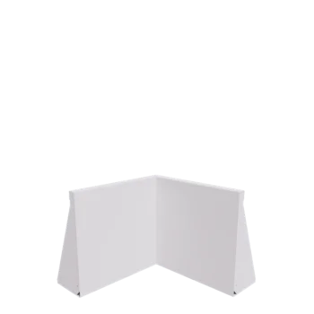 Muro de contención de acero - Esquina interior - 50 x 50 x 50 cm - RAL9010 mate (blanco)