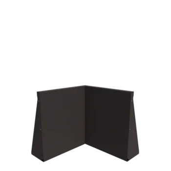 Muro de contención de acero - Esquina interior - 50 x 50 x 60 cm - RAL7016 mate (gris antracita)