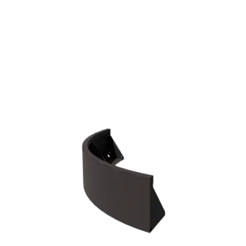 Muro de contención de acero - Curva exterior - 100 x 100 x 30 cm - Otro color RAL