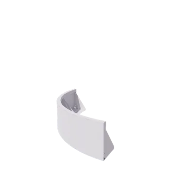 Muro de contención de acero - Curva exterior - 100 x 100 x 30 cm - RAL9010 mate (blanco)