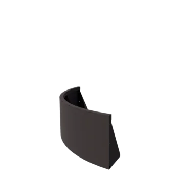 Muro de contención de acero - Curva exterior - 100 x 100 x 40 cm - RAL7016 matet (gris antracita)
