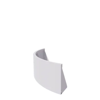 Muro de contención de acero - Curva exterior - 100 x 100 x 40 cm - RAL9010 mate (blanco)