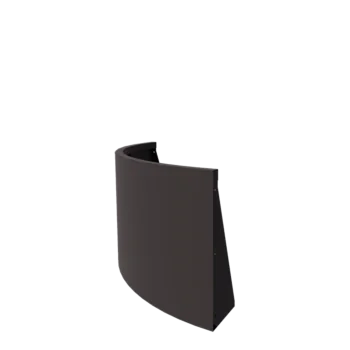 Muro de contención de acero - Curva exterior - 100 x 100 x 60 cm - Otro color RAL