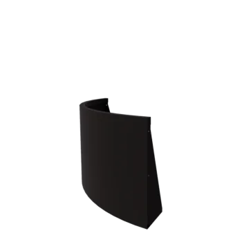 Muro de contención de acero - Curva exterior - 100 x 100 x 60 cm - RAL9005 mate (negro)