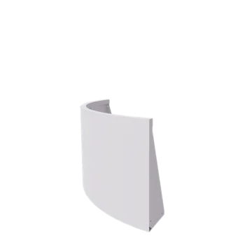 Muro de contención de acero - Curva exterior - 100 x 100 x 60 cm - RAL9010 mate (blanco)