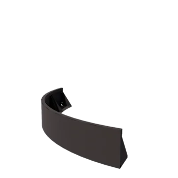Muro de contención de acero - Curva exterior - 150 x 150 x 30 cm - RAL7016 mate (gris antracita)