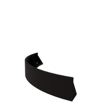 Muro de contención de acero - Curva exterior - 150 x 150 x 30 cm - RAL9005 mate (negro)