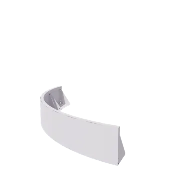 Muro de contención de acero - Curva exterior - 150 x 150 x 30 cm - RAL9010 mate (blanco)