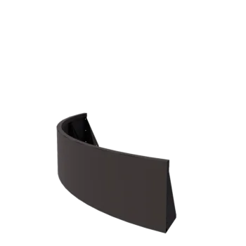 Muro de contención de acero - Curva exterior - 150 x 150 x 40 cm - RAL7016 mate (gris antracita)