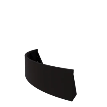Muro de contención de acero - Curva exterior - 150 x 150 x 40 cm - RAL9005 mate (negro)