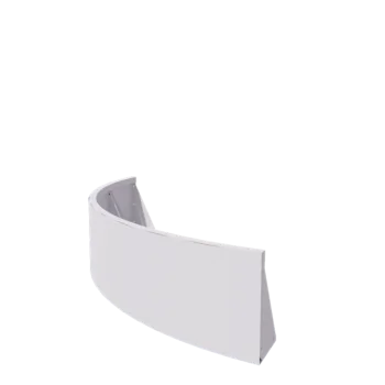 Muro de contención de acero - Curva exterior - 150 x 150 x 40 cm - RAL9010 mate (blanco)
