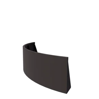 Muro de contención de acero - Curva exterior - 150 x 150 x 50 cm - RAL7016 mate (gris antracita)