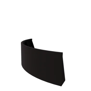 Muro de contención de acero - Curva exterior - 150 x 150 x 50 cm - RAL9005 mate (negro)