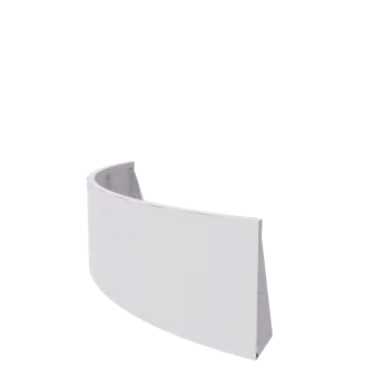 Muro de contención de acero - Curva exterior - 150 x 150 x 50 cm - RAL9010 mate (blanco)