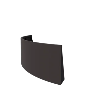 Muro de contención de acero - Curva exterior - 150 x 150 x 60 cm - RAL7016 mate (gris antracita)