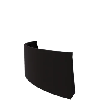 Muro de contención de acero - Curva exterior - 150 x 150 x 60 cm - RAL9005 mate (negro)