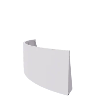 Muro de contención de acero - Curva exterior - 150 x 150 x 60 cm - RAL9010 mate (blanco)