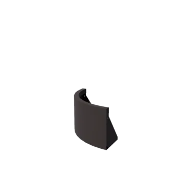 Muro de contención de acero - Curva exterior - 50 x 50 x 30 cm - RAL7016 mate (gris antracita)