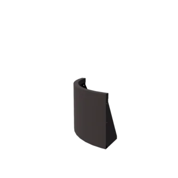 Muro de contención de acero - Curva exterior - 50 x 50 x 40 cm - RAL7016 mate (gris antracita)