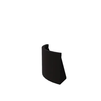 Muro de contención de acero - Curva exterior - 50 x 50 x 40 cm - RAL9005 mate (negro)