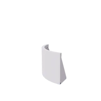 Muro de contención de acero - Curva exterior - 50 x 50 x 40 cm - RAL9010 mate (blanco)