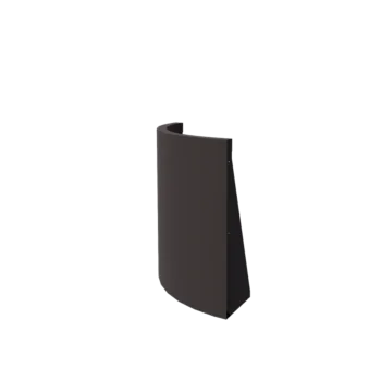 Muro de contención de acero - Curva exterior - 50 x 50 x 60 cm - RAL7016 mate (gris antracita)