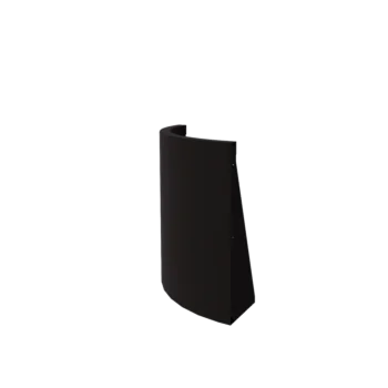 Muro de contención de acero - Curva exterior - 50 x 50 x 60 cm - RAL9005 mate (negro)