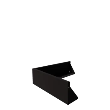 Muro de contención de acero - Esquina exterior - 100 x 100 x 30 cm - RAL9005 mate (negro)