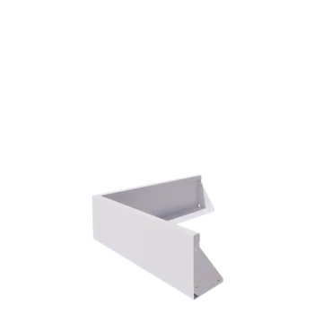 Muro de contención de acero - Esquina exterior - 100 x 100 x 30 cm - RAL9010 mate (blanco)
