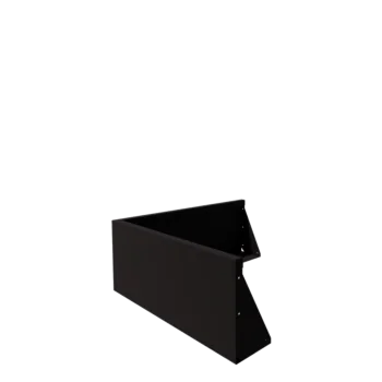 Muro de contención de acero - Esquina exterior - 100 x 100 x 40 cm - RAL9005 mate (negro)