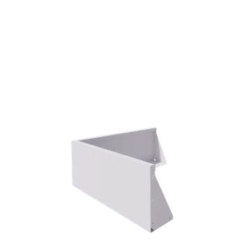 Muro de contención de acero - Esquina exterior - 100 x 100 x 40 cm - RAL9010 mate (blanco)
