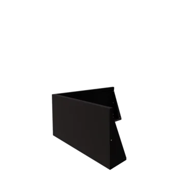 Muro de contención de acero - Esquina exterior - 100 x 100 x 50 cm - RAL9005 mate (negro)