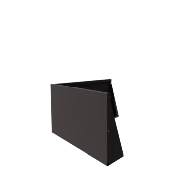 Muro de contención de acero - Esquina exterior - 100 x 100 x 60 cm - RAL7016 mate (gris antracita)