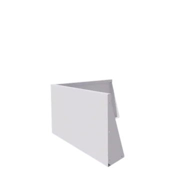 Muro de contención de acero - Esquina exterior - 100 x 100 x 60 cm - RAL9010 mate (blanco)