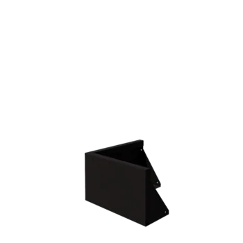Muro de contención de acero - Esquina exterior - 50 x 50 x 30 cm - RAL9005 mate (negro)