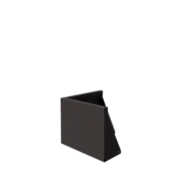 Muro de contención de acero - Esquina exterior - 50 x 50 x 40 cm - RAL7016 mate (gris antracita)