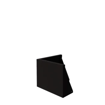 Muro de contención de acero - Esquina exterior - 50 x 50 x 40 cm - RAL9005 mate (negro)