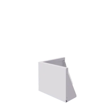 Muro de contención de acero - Esquina exterior - 50 x 50 x 40 cm - RAL9010 mate (blanco)