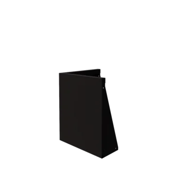 Muro de contención de acero - Esquina exterior - 50 x 50 x 60 cm - RAL9005 mate (negro)
