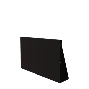 Muro de contención de acero - Recto - 100 x 60 cm - RAL9005 mate (negro)