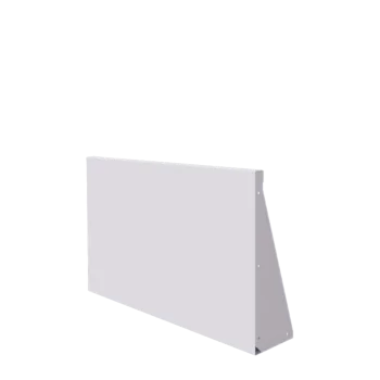 Muro de contención de acero - Recto - 100 x 60 cm - RAL9010 mate (blanco)