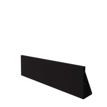 Muro de contención de acero - Recto - 150 x 40 cm - RAL9005 mate (negro)