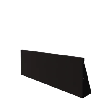 Muro de contención de acero - Recto - 150 x 50 cm - RAL9005 mate (negro)