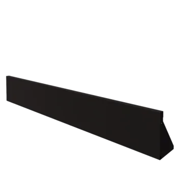 Muro de contención de acero - Recto - 200 x 30 cm - RAL9005 mate (negro)
