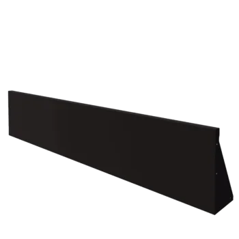 Muro de contención de acero - Recto - 200 x 40 cm - RAL9005 mate (negro)