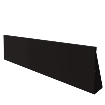 Muro de contención de acero - Recto - 200 x 50 cm - RAL9005 mate (negro)