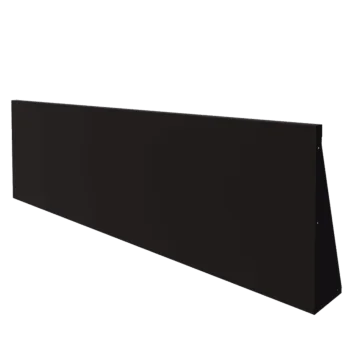 Muro de contención de acero - Recto - 200 x 60 cm - RAL9005 mate (negro)