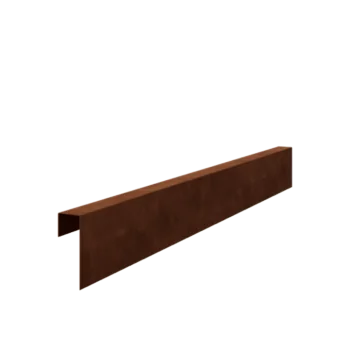 Perfil de recubrimiento de acero corten - 15 x 5 x 5 cm - 150 cm