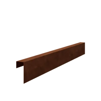 Perfil de recubrimiento de acero corten - 15 x 6 x 5 cm - 150 cm